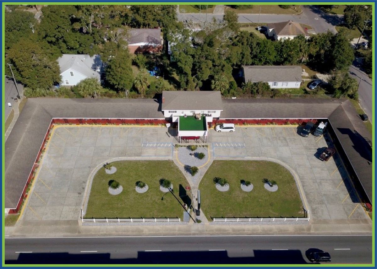 Budget Inn Pensacola Florida Aerial Property View